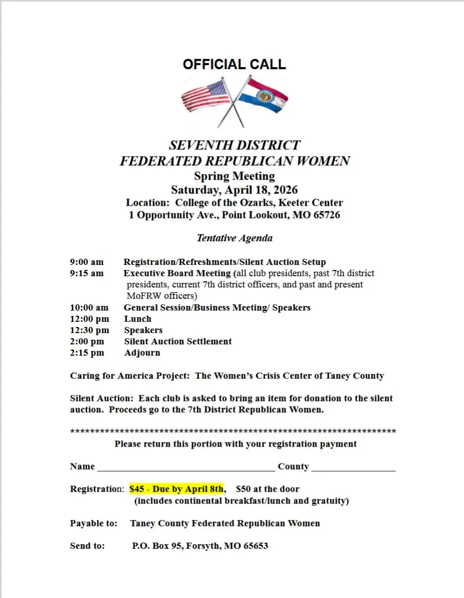 TCFRW Spring Meeting